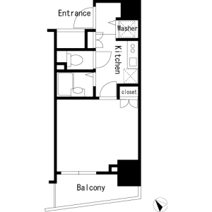 丰岛区東池袋-1K公寓大厦 楼层布局