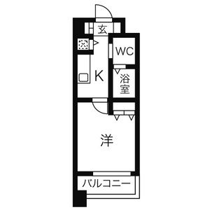 1K Mansion in Shimmichi - Nagoya-shi Nishi-ku Floorplan