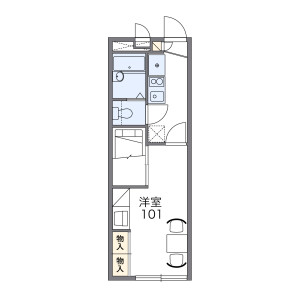 1K Apartment in Imaisecho shinkambe - Ichinomiya-shi Floorplan