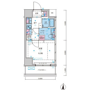 1K Mansion in Higashitateishi - Katsushika-ku Floorplan