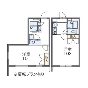 1K Mansion in Tsurutamachi - Utsunomiya-shi Floorplan