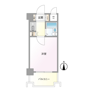 1K {building type} in Oyodonaka - Osaka-shi Kita-ku Floorplan