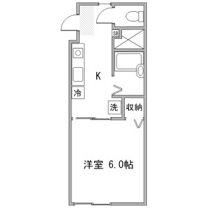 1K Mansion in Saiwaicho - Atsugi-shi Floorplan