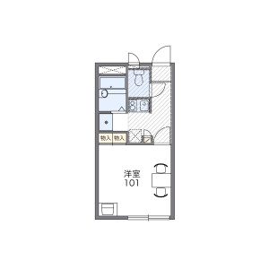 1K Apartment in Gakuen higashicho - Kodaira-shi Floorplan
