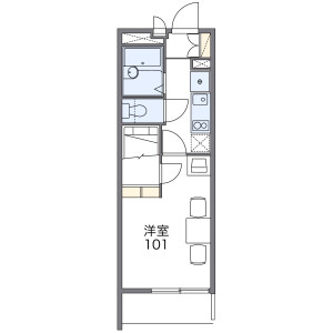 1K Mansion in Nishihioki - Nagoya-shi Nakagawa-ku Floorplan