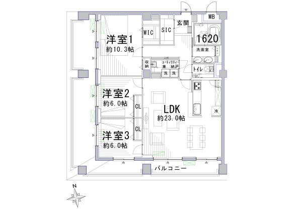 3SLDK Apartment to Buy in Ota-ku Floorplan