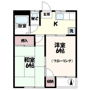 世田谷区南烏山-2K公寓 楼层布局
