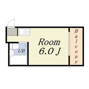 1R Mansion in Benten - Osaka-shi Minato-ku Floorplan