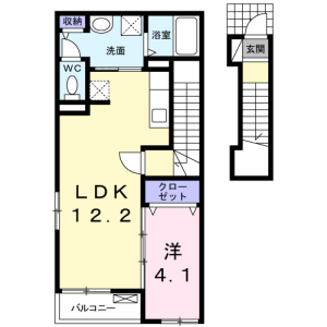 1LDK Apartment in Takamatsu - Nerima-ku Floorplan