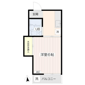 世田谷區桜丘-1K公寓 房間格局
