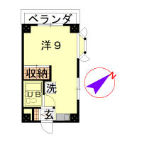 1R 맨션 in Shiomi - Koto-ku Floorplan