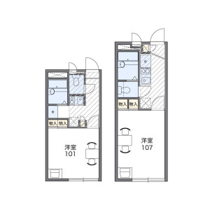 1K Apartment in Yuko - Chiba-shi Chuo-ku Floorplan