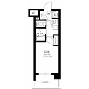 1K Mansion in Kaigan(3-chome) - Minato-ku Floorplan