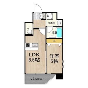 1LDK Mansion in Minamisuita - Suita-shi Floorplan
