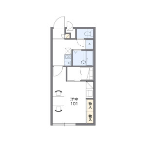 1K Apartment in Tsunatorimachi - Isesaki-shi Floorplan