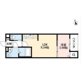 1LDK Mansion in Kitashimizucho - Sakai-shi Sakai-ku Floorplan