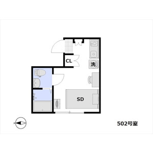 1R Mansion in Fukuzumi - Koto-ku Floorplan