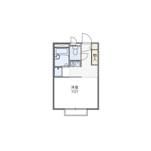 1K Apartment in Hozumi - Mizuho-shi Floorplan