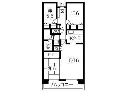 3LDK Apartment to Rent in Takatsuki-shi Floorplan