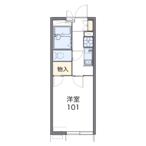 1K Apartment in Kamitoda - Toda-shi Floorplan