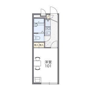 1K Apartment in Senshu jokamachi - Akita-shi Floorplan
