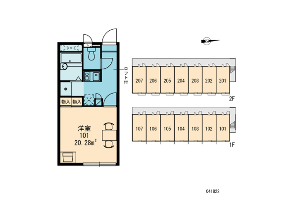1K Apartment to Rent in Kawagoe-shi Floorplan