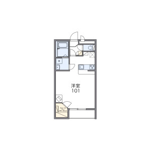 1K Apartment in Shishikocho - Ushiku-shi Floorplan