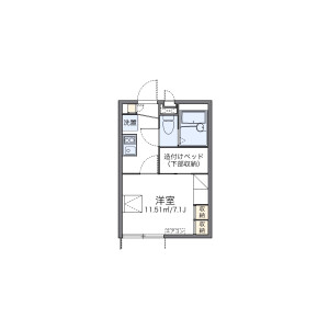 1K Apartment in Hirochicho - Yokohama-shi Isogo-ku Floorplan