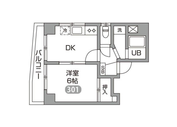1DK Apartment to Rent in Bunkyo-ku Floorplan