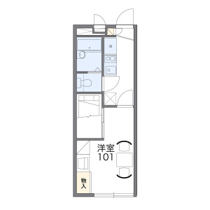 1K Apartment in Umezu fushiharacho - Kyoto-shi Ukyo-ku Floorplan