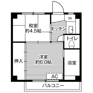 2K Mansion in Gosho - Ichihara-shi Floorplan