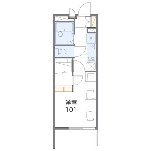1K Mansion in Minamihorikoshi - Nagoya-shi Nishi-ku Floorplan