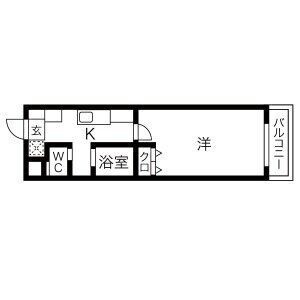 1K Mansion in Motogo - Nagoya-shi Moriyama-ku Floorplan