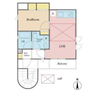 1LDK Apartment in Mishuku - Setagaya-ku Floorplan