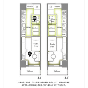 Roppongi Duplex Tower Standard A Studio - Serviced Apartment, Minato-ku Floorplan
