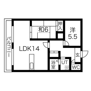 2LDK Mansion in Sasagane - Nagoya-shi Moriyama-ku Floorplan