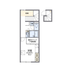 1K Apartment in Asahimachi - Kasama-shi Floorplan