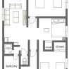 3LDK Apartment to Rent in Katsushika-ku Floorplan