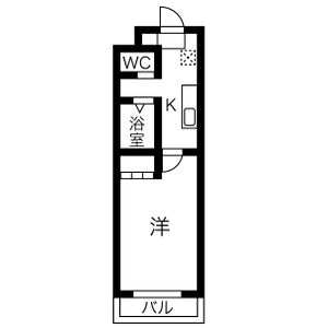1K Mansion in Hatcho kitamachi - Okazaki-shi Floorplan