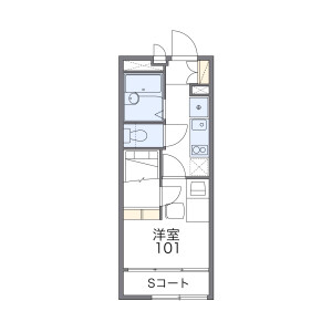 1K Apartment in Nakahama - Osaka-shi Joto-ku Floorplan