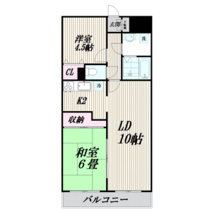 2LDK Mansion in Higashikamata - Ota-ku Floorplan