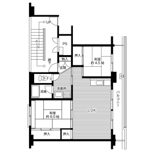 2LDK Mansion in Amagaya - Oyama-shi Floorplan