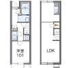 1LDK Apartment to Rent in Ueda-shi Floorplan