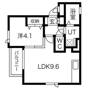 1LDK Apartment in Kusakabe higashimachi - Inazawa-shi Floorplan