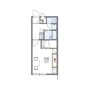 1K Apartment in Ayashichuo - Sendai-shi Aoba-ku Floorplan