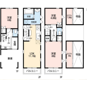 3LDK House in Minamiaoyama - Minato-ku Floorplan
