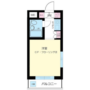 1K Mansion in Kizuki omachi - Kawasaki-shi Nakahara-ku Floorplan