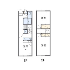 2DK Apartment in Azuchicho shimotoira - Omihachiman-shi Floorplan