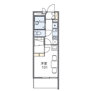 1K Mansion in Tsujicho - Nagoya-shi Kita-ku Floorplan