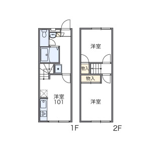 2DK Apartment in Azuchicho shimotoira - Omihachiman-shi Floorplan
